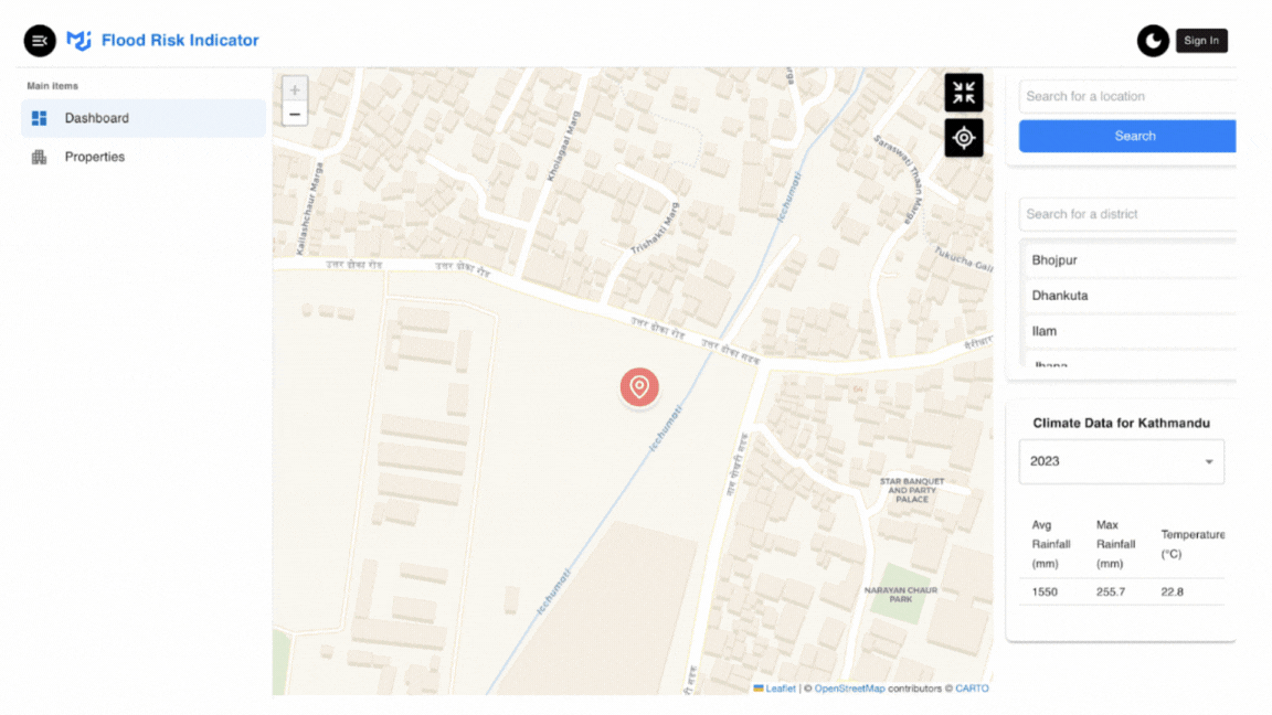 Flood Data Dashboard